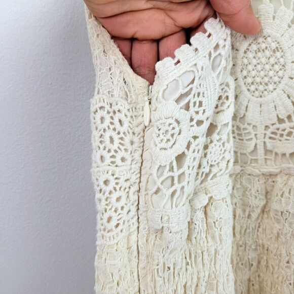 ZARA boho embroidered racetrack mini dress - Picture 11 of 12